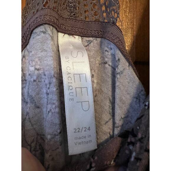 Cacique Women's Floral Racerback Chemise Nightgown Sleep Dress Purple Size 22/24 - Picture 5 of 9